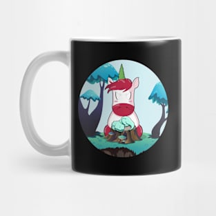 Pretty Unicorn And Dinosaur Mug